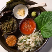 떡광어 깻잎 막회 메뉴 사진(네이버)
