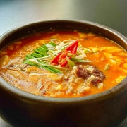우삼겹 된장술밥 메뉴 사진(네이버)