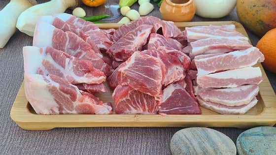 뒷고기모둠 400g 메뉴 사진(네이버)