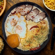 함박크림파스타 메뉴 사진(네이버)