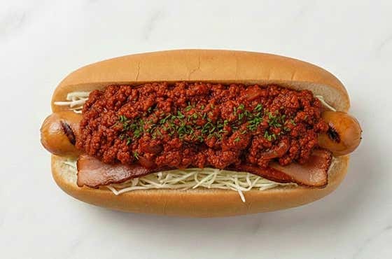⭐️수제핫도그(미트칠리) 메뉴 사진(네이버)