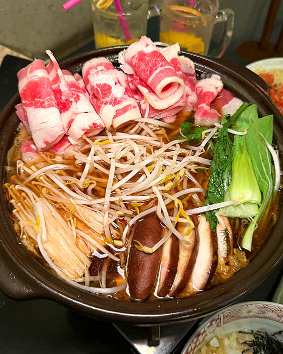 스키야끼나베 메뉴 사진(네이버)
