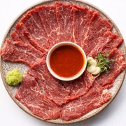투쁠 한우 사시미 메뉴 사진(네이버)