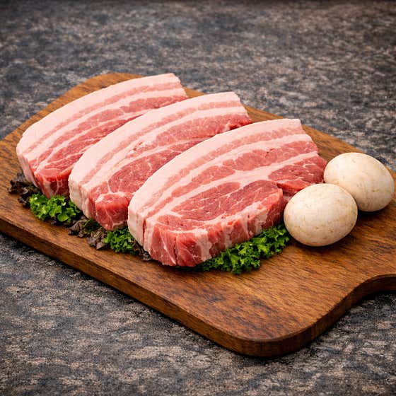 수입 삼겹살 메뉴 사진(네이버)