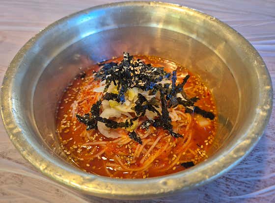 물비빔중면 메뉴 사진(네이버)