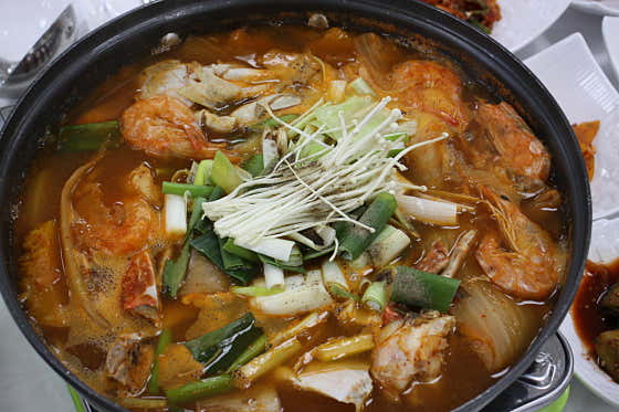 게국지 + 회 메뉴 사진(네이버)