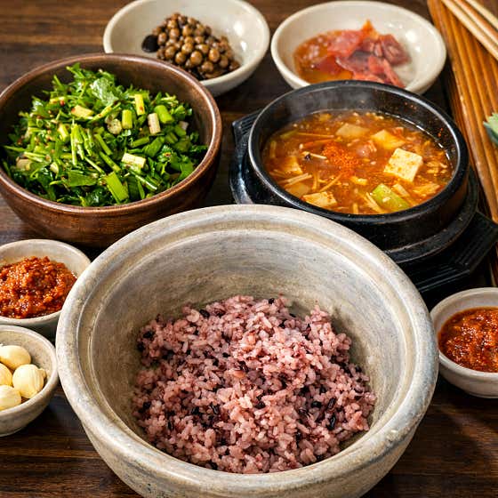 ⭐별미 미나리 비빔밥 메뉴 사진(네이버)