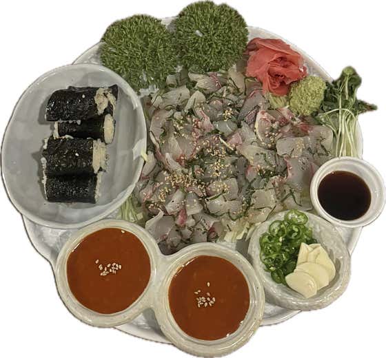 깻잎 막회 한상 메뉴 사진(네이버)