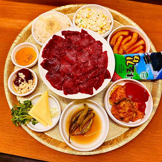 쫀득한뭉티기 메뉴 사진(네이버)