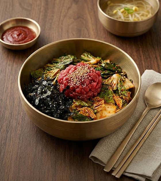 재철채소한우육회비빔밥 메뉴 사진(네이버)