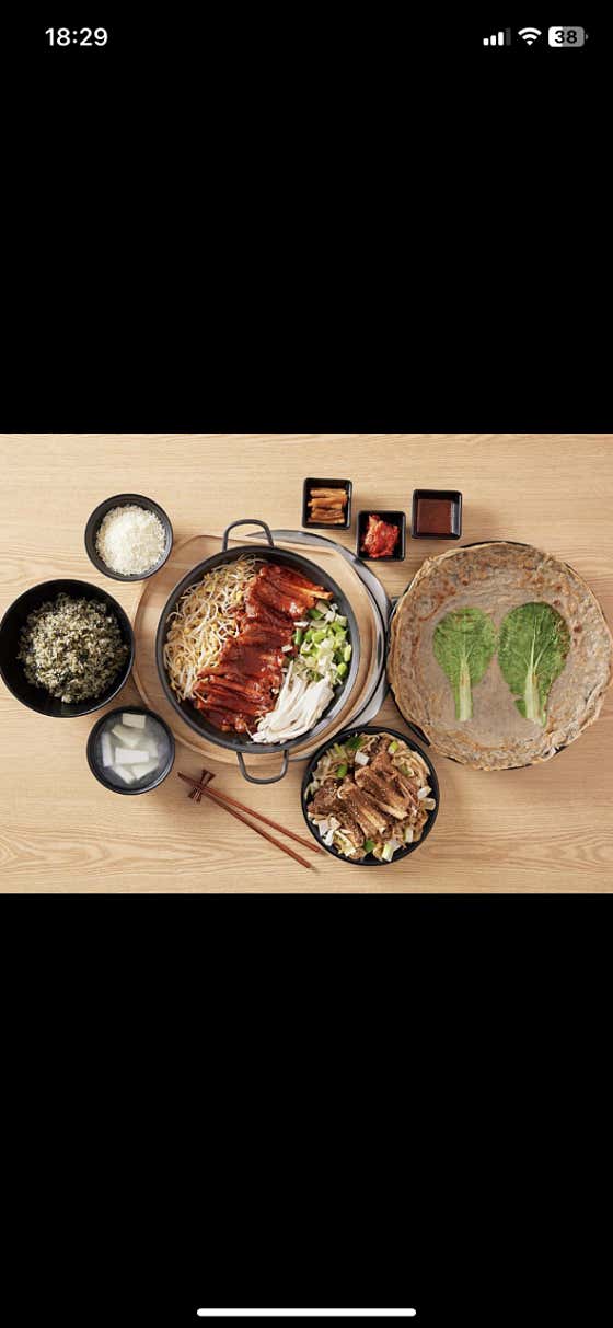 등갈비찜 2인세트 메뉴 사진(네이버)