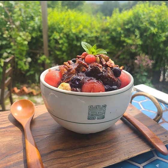 수제팥빙수 메뉴 사진(네이버)