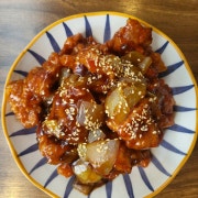 오목찹쌀깐풍탕수맛 메뉴 사진(네이버)