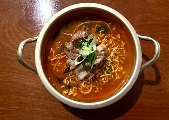 대패삼겹 라면 메뉴 사진(네이버)