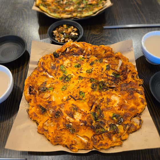 큰새우해물김치전 메뉴 사진(네이버)