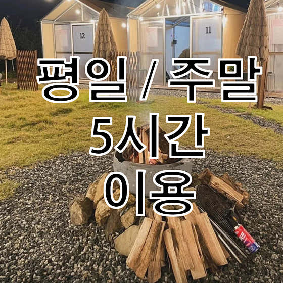 예약시 5시간 이용 메뉴 사진(네이버)