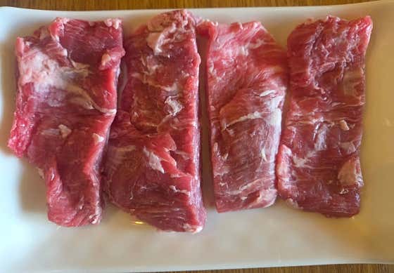 生 고급양갈비살(180g) 메뉴 사진(네이버)
