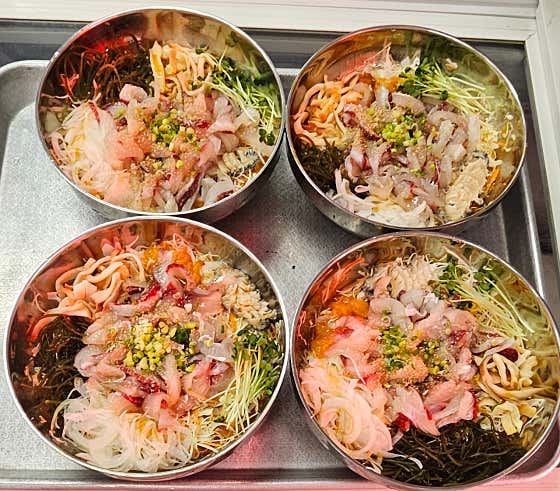곱배기 특 계절물회 메뉴 사진(네이버)
