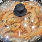 생새우구이 머리구이포함 메뉴 사진(네이버)