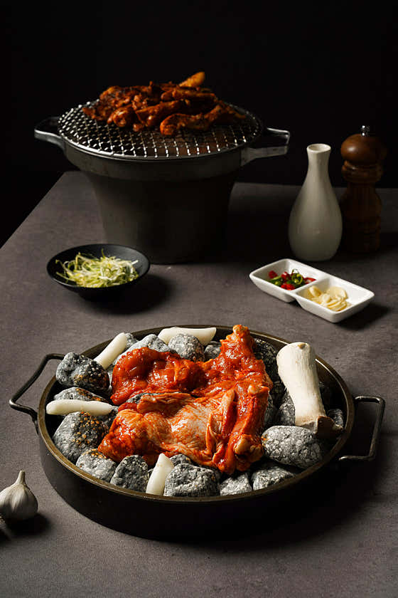 맥반석숯불닭갈비 메뉴 사진(네이버)