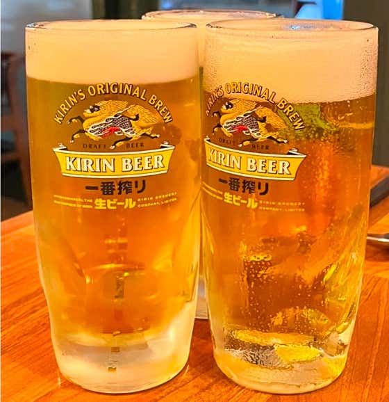 기린생맥주420ml 메뉴 사진(네이버)