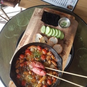 감바스+명란꼬치+바게트 메뉴 사진(네이버)