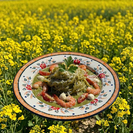 쉬림프바질페스토 파스타 메뉴 사진(네이버)