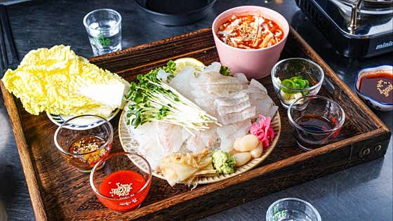 광어 한접시 메뉴 사진(네이버)