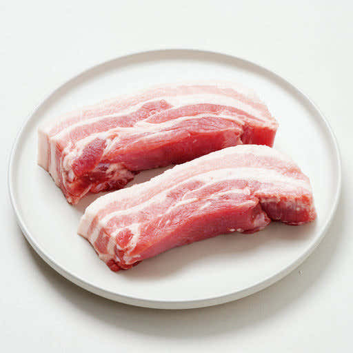 한돈 삼겹 100g 메뉴 사진(네이버)