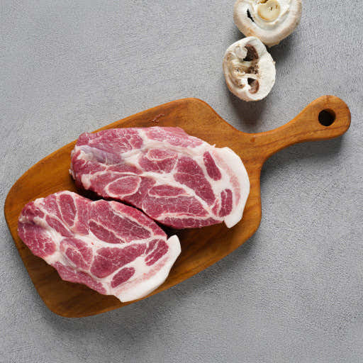 한돈 목살 100g 메뉴 사진(네이버)