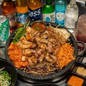 심야모듬한판 특大 1100g 메뉴 사진(네이버)