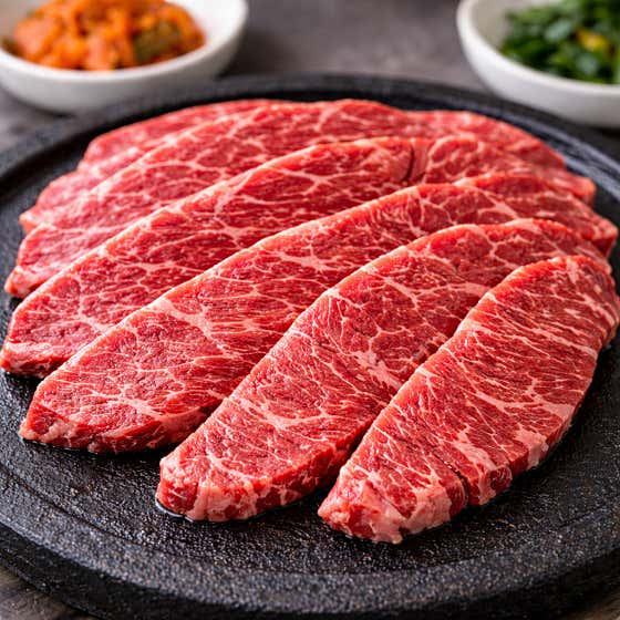 한우부채살(100g) 메뉴 사진(네이버)