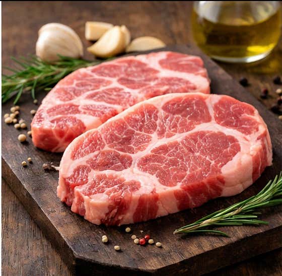한돈목살(100g) 메뉴 사진(네이버)