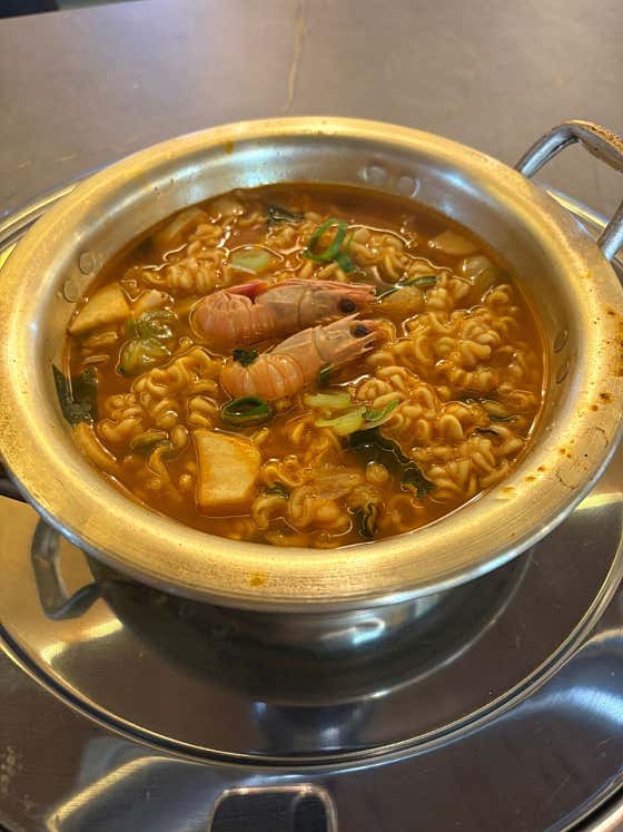 딱새우 라면 메뉴 사진(네이버)