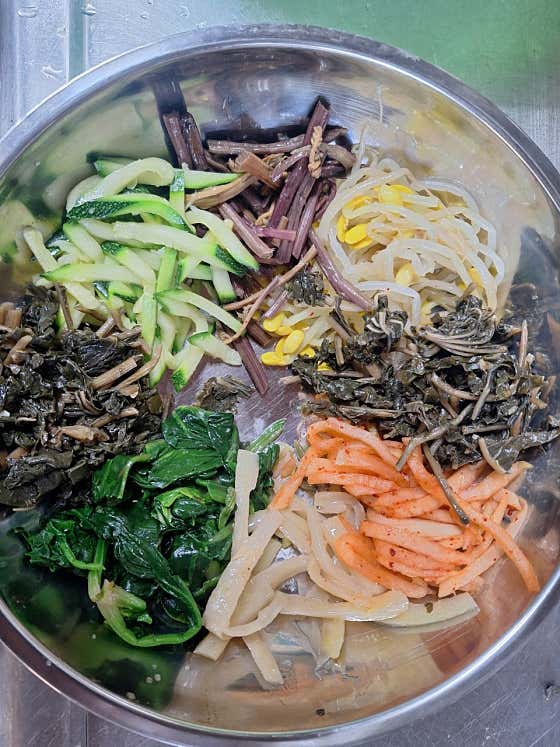 산채비빔밥 메뉴 사진(네이버)