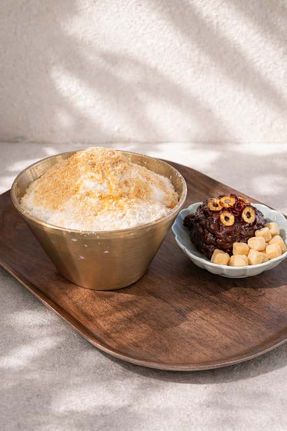 옛날팥빙수 메뉴 사진(네이버)