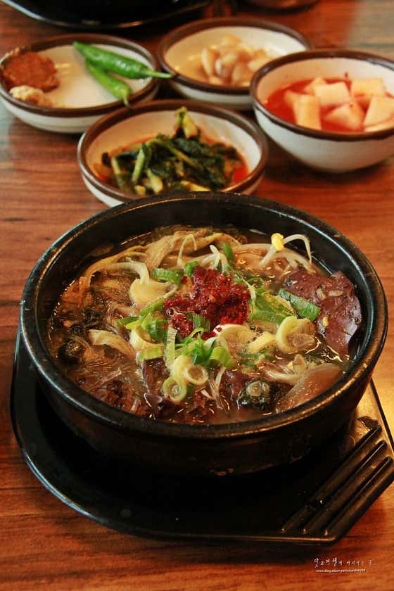 소고기선지해장국 메뉴 사진(네이버)