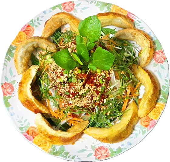 153매콤중독 비빔만두 메뉴 사진(네이버)