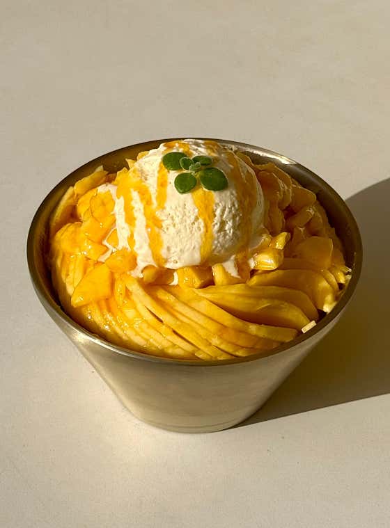 [품절] 생망고 치즈빙수 메뉴 사진(네이버)