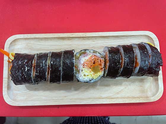 매콤베이컨김밥 메뉴 사진(네이버)