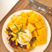 망고밭크로플 메뉴 사진(네이버)
