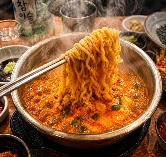 마늘라면 메뉴 사진(네이버)