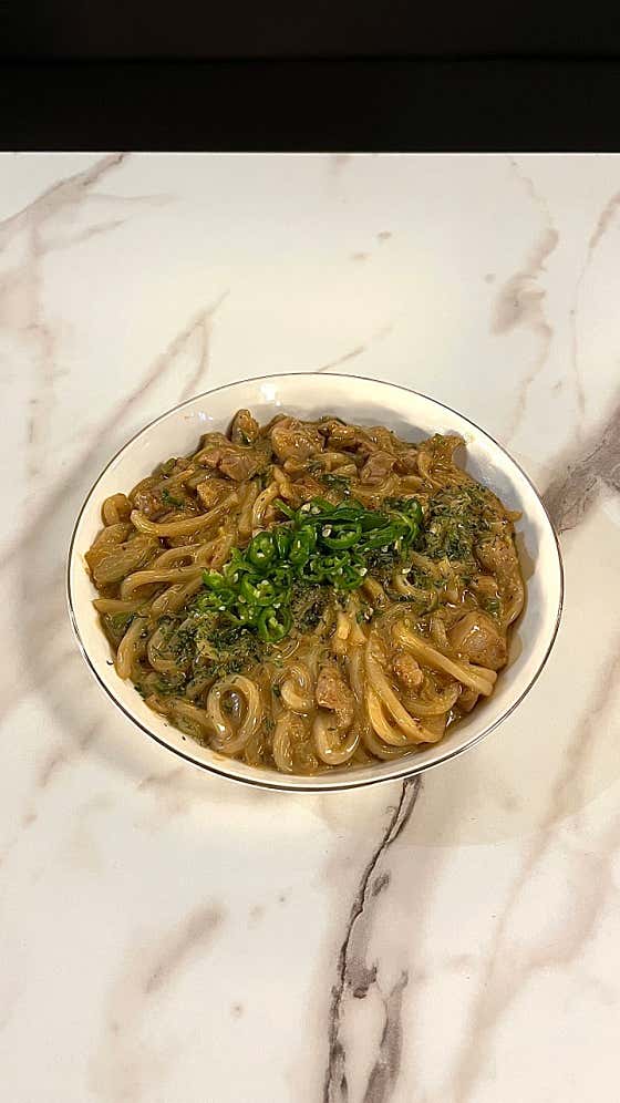 갈비크림우동 메뉴 사진(네이버)