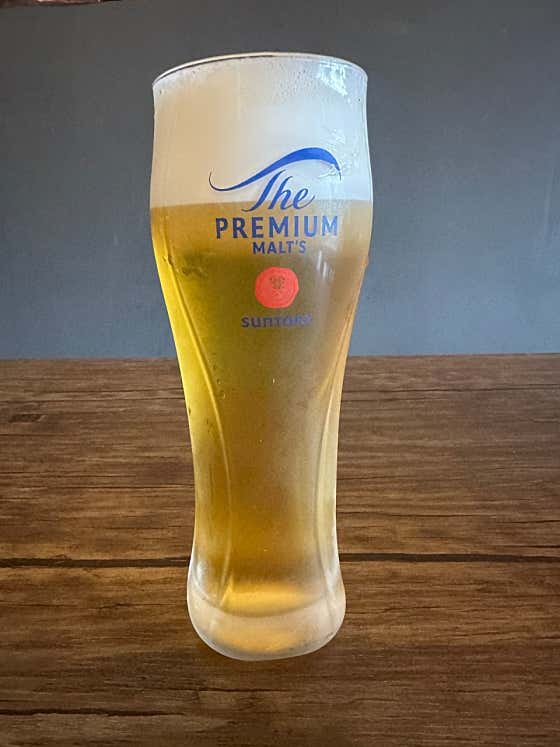 산토리 생맥주 360ml 메뉴 사진(네이버)