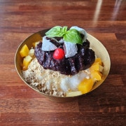 옛날 우유 팥빙수 메뉴 사진(네이버)