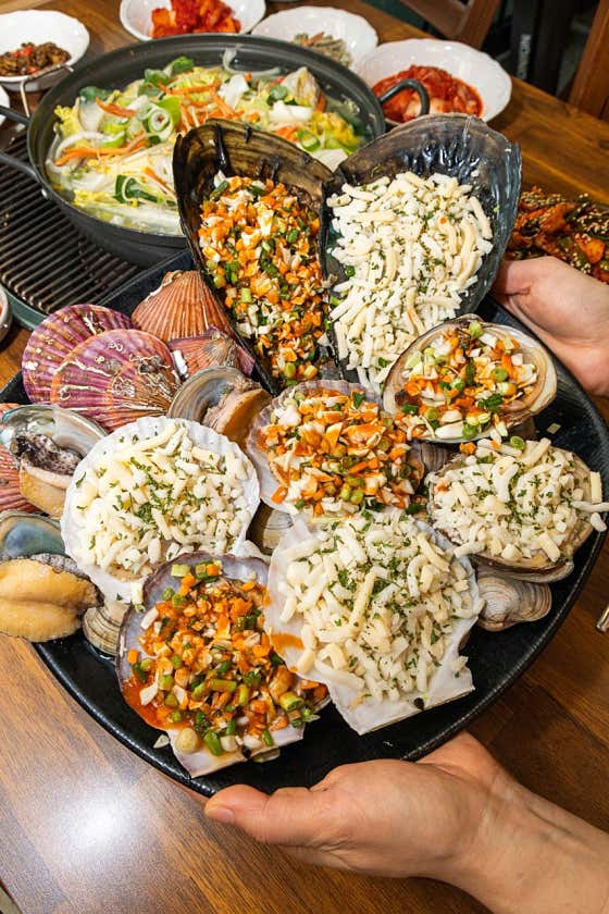 조개모둠구이 小 메뉴 사진(네이버)