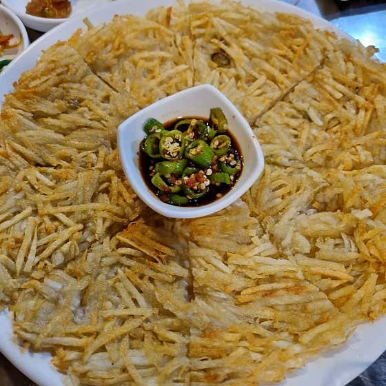 감자전 메뉴 사진(네이버)