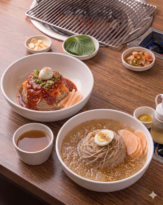 물 / 비빔냉면 메뉴 사진(네이버)
