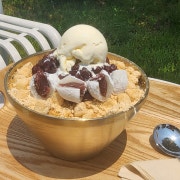 인절미팥빙수 메뉴 사진(네이버)