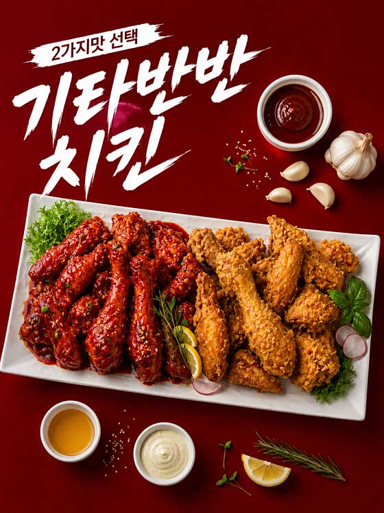 내맘대로 기타 반반 치킨 메뉴 사진(네이버)
